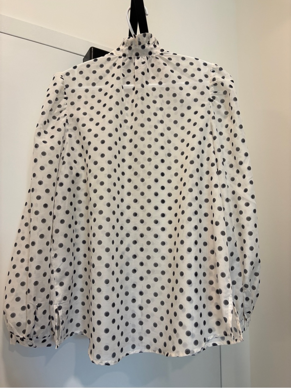 Polka Dot Ruffled Blouse - Picture 2 of 3